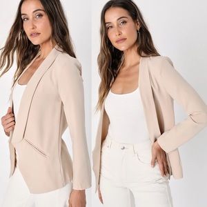 Miss Punctuality Taupe Lightweight Blazer
